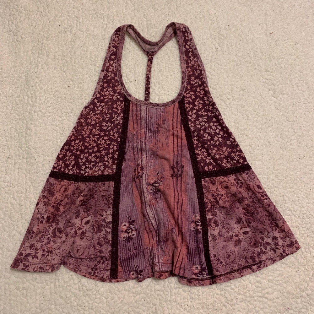 Floral tanks with braided backs